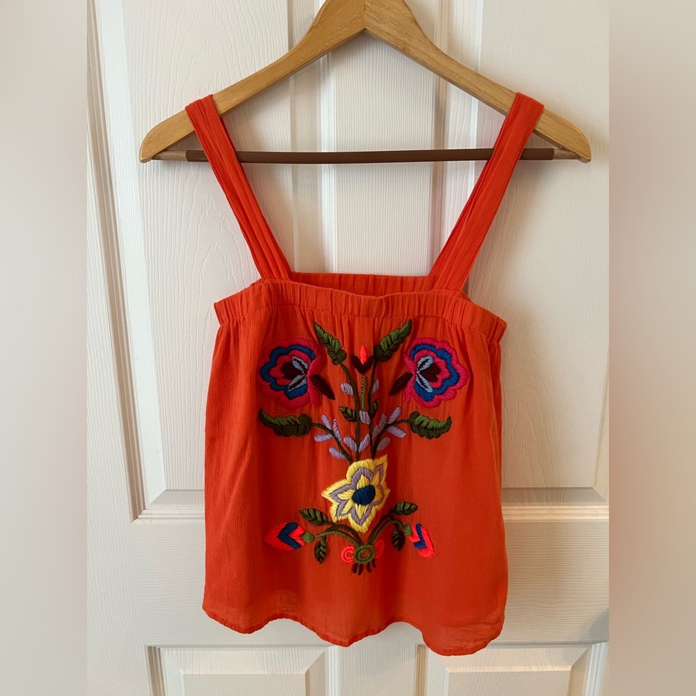 PIPER by Townsen cotton floral embroidered Tank Top Size XS